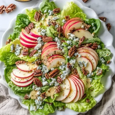 Delicious Apple Pecan Blue Cheese Salad with fresh ingredients