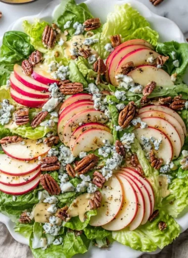 Delicious Apple Pecan Blue Cheese Salad with fresh ingredients