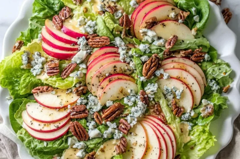 Delicious Apple Pecan Blue Cheese Salad with fresh ingredients