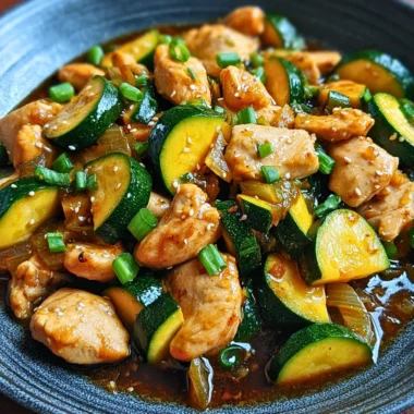 Delicious Chicken Zucchini Stir Fry cooked with fresh vegetables