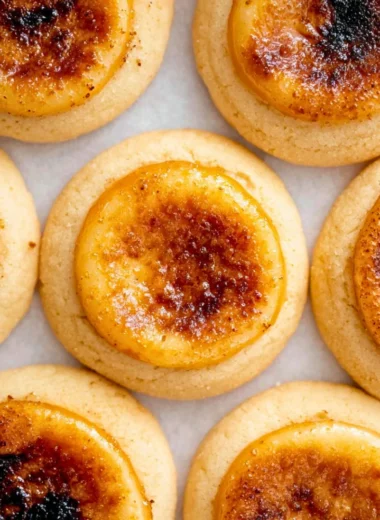 Delicious Creme Brûlée Cookies with a caramelized sugar top