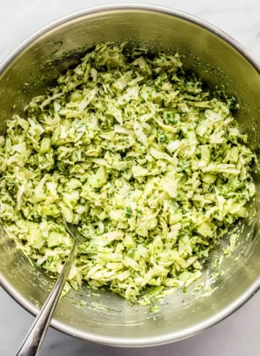 Green Goddess Cabbage Salad with fresh ingredients and dressing