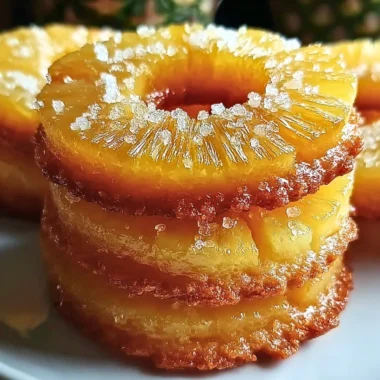 Pineapple Upside Down Cookies decorated with cherries and pineapple slices