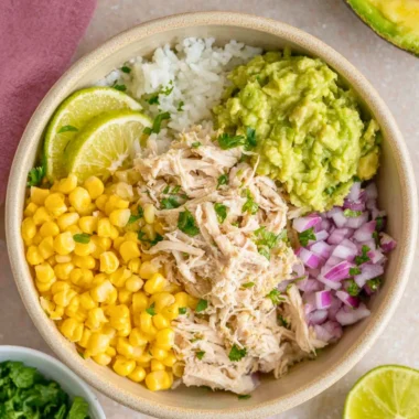 Delicious shredded cilantro lime chicken cooked in a slow cooker