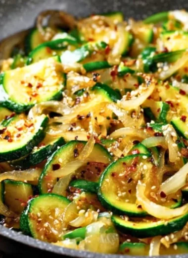 A delicious dish featuring Umami Zucchini, highlighting its rich flavors.