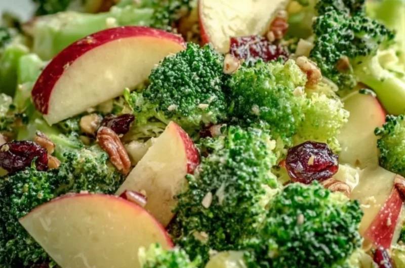 Healthy Apple Broccoli Salad with vibrant apples and fresh broccoli