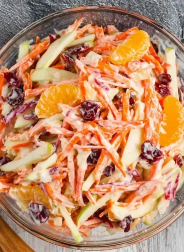 Healthy Carrot Apple Salad with fresh ingredients and vibrant colors