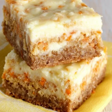 Delicious homemade carrot cake bars with cream cheese frosting