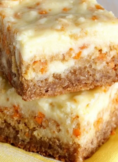 Delicious homemade carrot cake bars with cream cheese frosting
