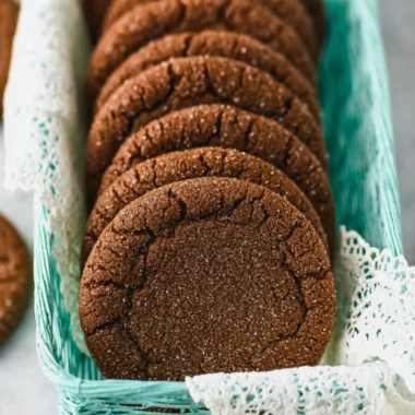 Freshly baked Chocolate Sugar Cookies on a plate