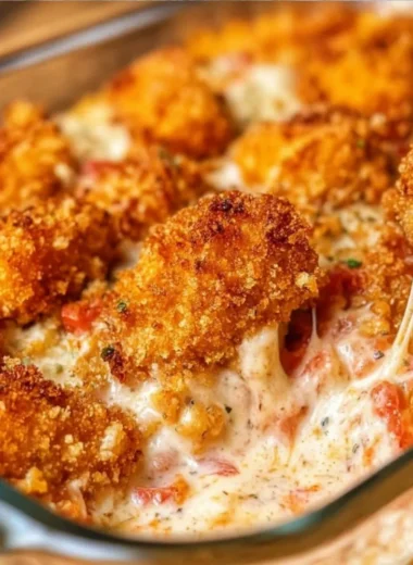 Cottage Cheese Chicken Parmesan Bowl with cheese, chicken, and herbs