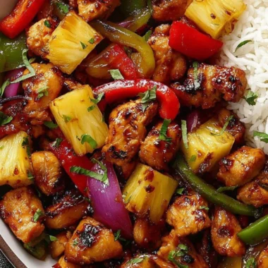 Delicious Hawaiian Chicken Sheet Pan with vibrant vegetables and aromatic spices.