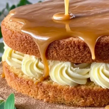 Delicious homemade Irish Whiskey Cake served on a rustic wooden table.