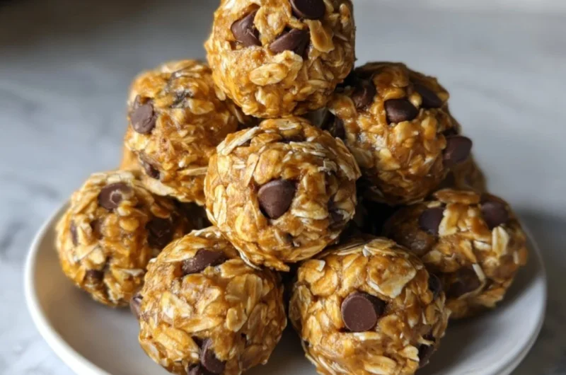 Delicious no-bake peanut butter energy bites loaded with oats and honey