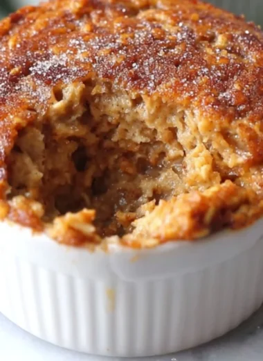 Delicious homemade Oatmeal Cake with a fluffy texture and sweet topping