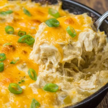 One Pan Keto Green Chili Chicken dish with vibrant vegetables and spices