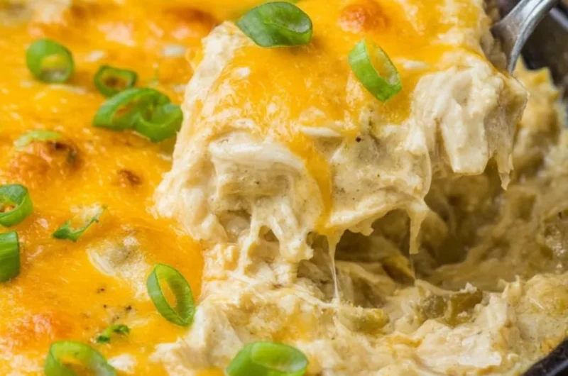 One Pan Keto Green Chili Chicken dish with vibrant vegetables and spices