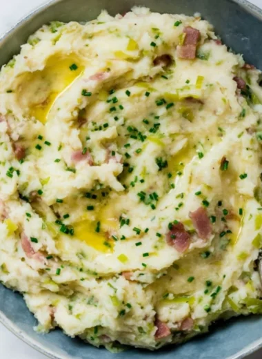 Delicious St. Patrick's Day Colcannon with Irish potatoes and bacon