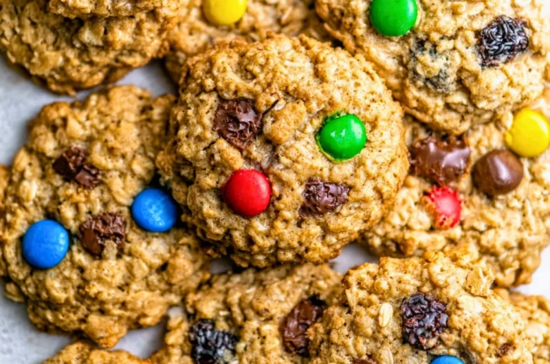 Ultimate soft and chewy oatmeal cookies on a plate ready to serve