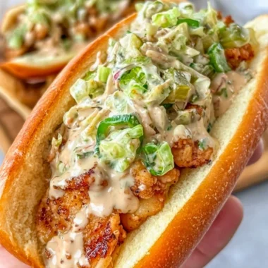 Delicious Alabama BBQ Chicken Chopped Sandwich ready to serve.