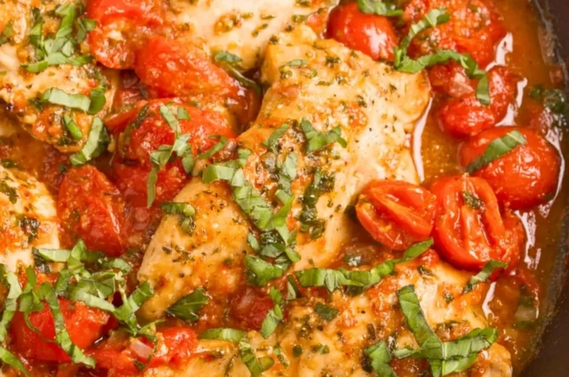 Delicious Chicken Pomodoro with tender chicken and rich tomato sauce