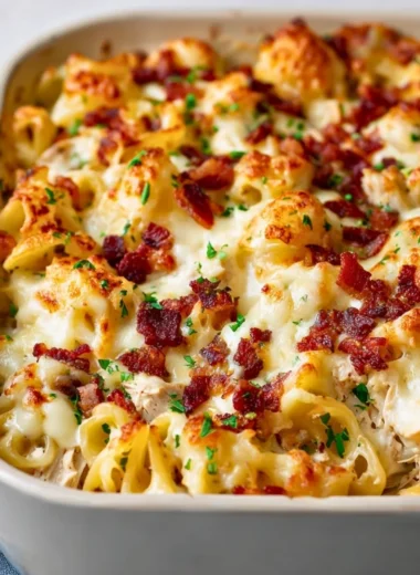 Delicious crazy good casserole fresh from the oven