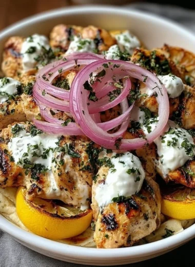 Delicious slow cooker chicken gyros served with fresh toppings