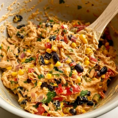 Delicious Southwestern chicken salad with fresh ingredients and vibrant spices.