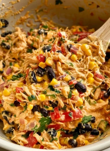 Delicious Southwestern chicken salad with fresh ingredients and vibrant spices.
