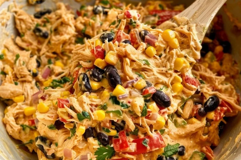 Delicious Southwestern chicken salad with fresh ingredients and vibrant spices.