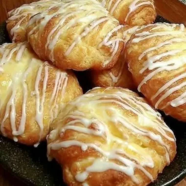 Freshly baked Individual Cream Cheese Danish on a plate