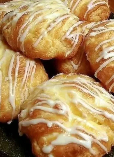 Freshly baked Individual Cream Cheese Danish on a plate