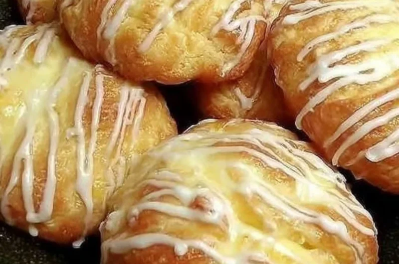 Freshly baked Individual Cream Cheese Danish on a plate