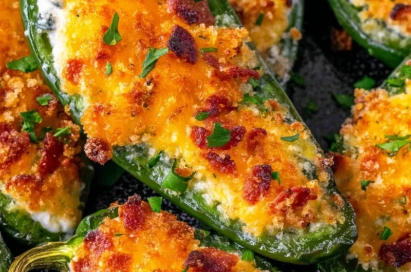 Delicious jalapeno poppers stuffed with cheese and spices.