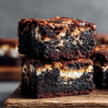 Delicious marshmallow brownies topped with fluffy marshmallow and drizzled with chocolate