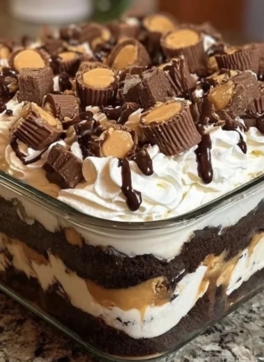 No-Bake Peanut Butter Chocolate Mousse dessert served in a glass