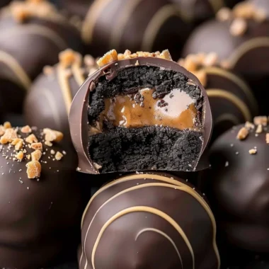 Delicious Reese's Oreo Balls made with crushed Oreos and creamy peanut butter.