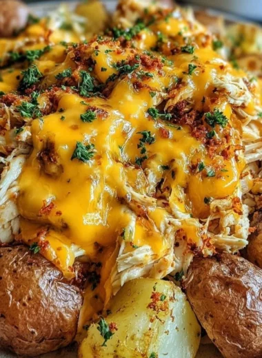 Slow Cooker Cheesy Ranch Chicken with Potatoes in a bowl
