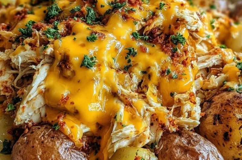 Slow Cooker Cheesy Ranch Chicken with Potatoes in a bowl